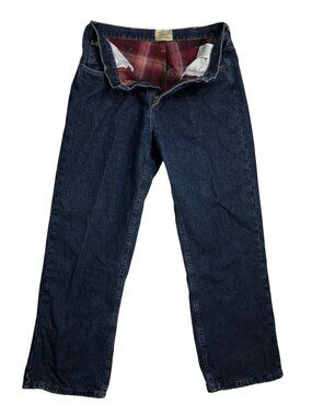 C.E. Schmidt Workwear Flannel Lined Jeans Womens 12 Relaxed Fit Straight Leg  Ou